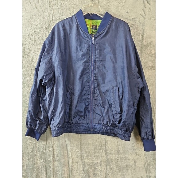 Active Frontier Vintage Men XL Navy Jacket windbreaker rain nylon - Picture 1 of 9